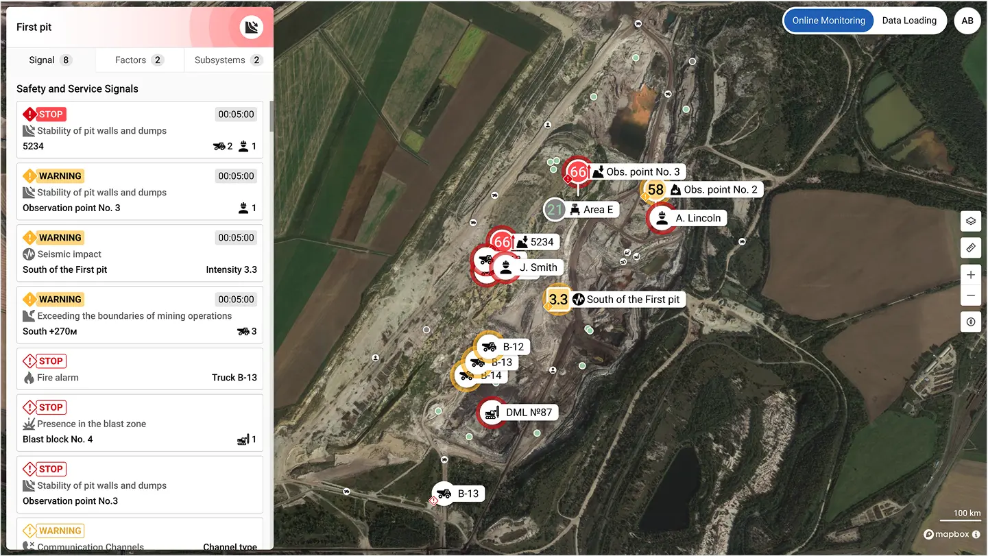 Coal Mining Safety Platform: Digital Twin & Realtime Monitoring — screenshot 1